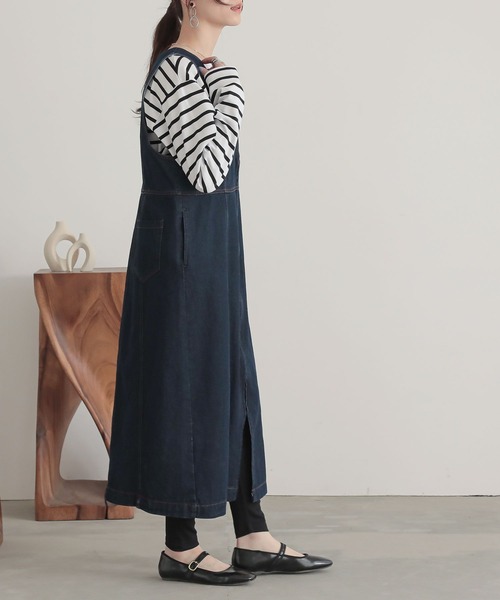 n'OrLABEL（ノアールレーベル）の「『フロントジップデニムジャンスカ』（ジャンパースカート・レディース・ブルー/ネイビー・2/1）」の22枚目の写真