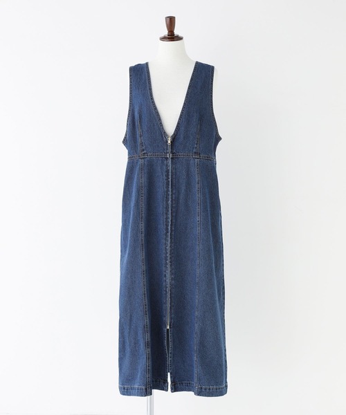 n'OrLABEL（ノアールレーベル）の「『フロントジップデニムジャンスカ』（ジャンパースカート・レディース・ブルー/ネイビー・2/1）」の17枚目の写真