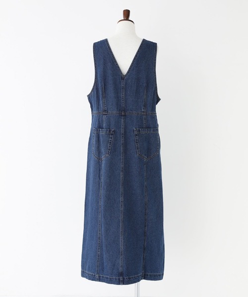 n'OrLABEL（ノアールレーベル）の「『フロントジップデニムジャンスカ』（ジャンパースカート・レディース・ブルー/ネイビー・2/1）」の7枚目の写真