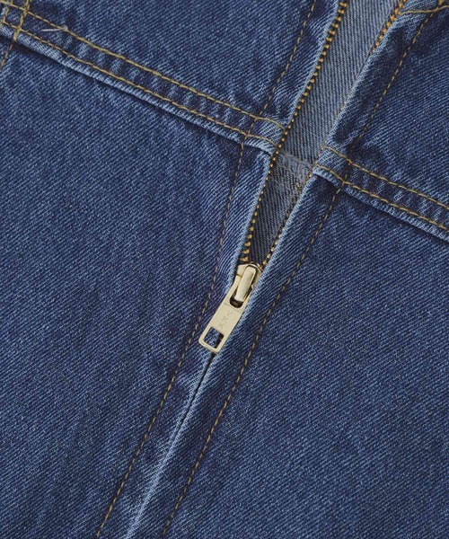 n'OrLABEL（ノアールレーベル）の「『フロントジップデニムジャンスカ』（ジャンパースカート・レディース・ブルー/ネイビー・2/1）」の8枚目の写真