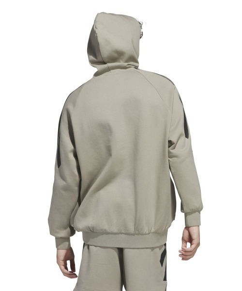 adidas（アディダス）の「adidas BASKETBALL SPACER HOODY（アディダス バスケットボール スペーサーパーカー（ジェンダーニュートラル））（パーカー・メンズ・ベージュ系/レッド系・MEDIUM/LARGE/X-LARGE）」の4枚目の写真