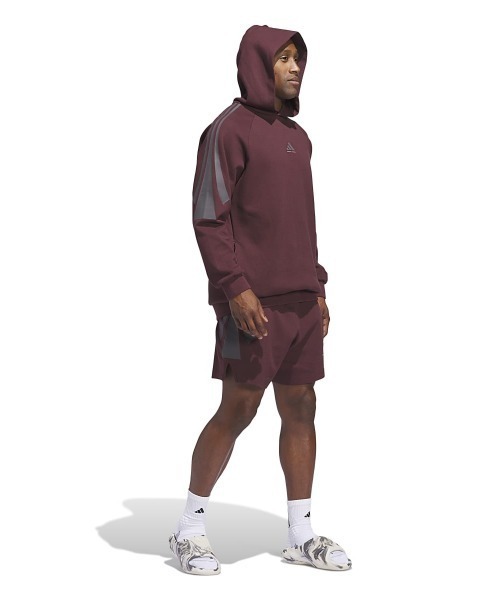 adidas（アディダス）の「adidas BASKETBALL SPACER HOODY（アディダス バスケットボール スペーサーパーカー（ジェンダーニュートラル））（パーカー・メンズ・ベージュ系/レッド系・MEDIUM/LARGE/X-LARGE）」の14枚目の写真