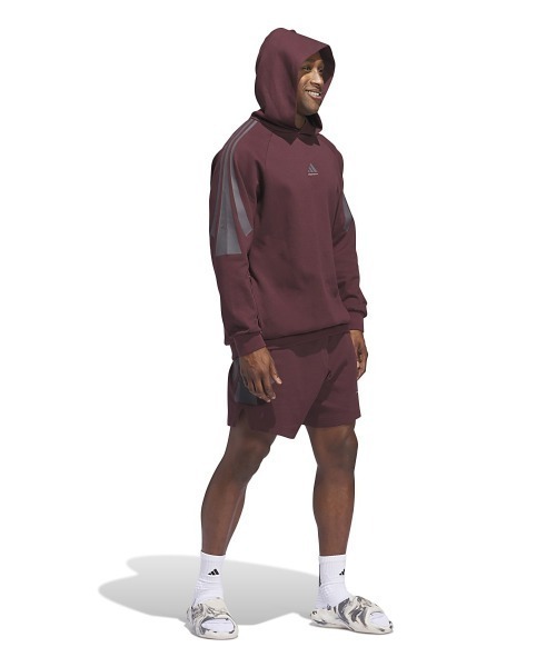 adidas（アディダス）の「adidas BASKETBALL SPACER HOODY（アディダス バスケットボール スペーサーパーカー（ジェンダーニュートラル））（パーカー・メンズ・ベージュ系/レッド系・MEDIUM/LARGE/X-LARGE）」の15枚目の写真