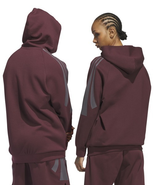 adidas（アディダス）の「adidas BASKETBALL SPACER HOODY（アディダス バスケットボール スペーサーパーカー（ジェンダーニュートラル））（パーカー・メンズ・ベージュ系/レッド系・MEDIUM/LARGE/X-LARGE）」の18枚目の写真
