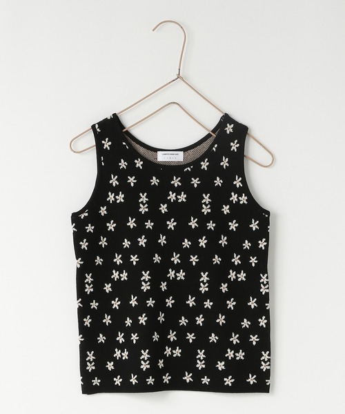 LOWRYS FARM(ローリーズファーム)の「フラワーニットタンク 325503(タンクトップ・キッズ・オレンジ/ブラック・110cm/130cm/150cm)」の3枚目の写真