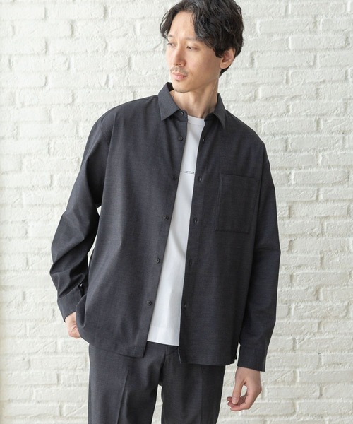 GLOBAL WORK(グローバルワーク)の「アーバンデニムシャツAIR/長袖/287591(シャツ/ブラウス・メンズ・ネイビー/ネイビー系9・SMALL/MEDIUM/LARGE/X-LARGE)」の2枚目の写真