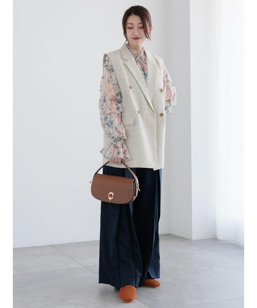 Te chichi（テチチ）の「ファブリックアソートテーラードジレ《2025spring catalog item》（ベスト・レディース・ブラック/ベージュ/ネイビー・F）」の8枚目の写真