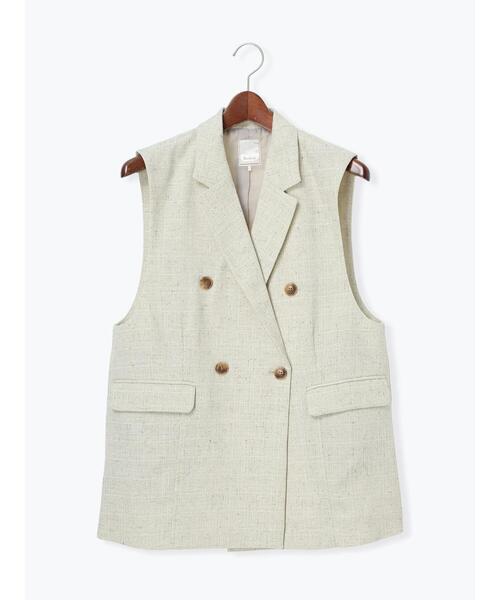 Te chichi（テチチ）の「ファブリックアソートテーラードジレ《2025spring catalog item》（ベスト・レディース・ブラック/ベージュ/ネイビー・F）」の20枚目の写真