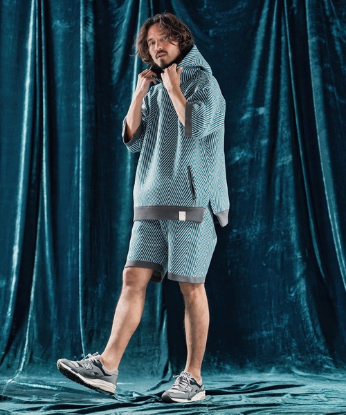 ANGENEHM（アンゲネーム）の「mp13342-Airy yarn wide herringbone shorts ニットショートパンツ（その他パンツ・メンズ・ホワイト/ブラック/ベージュ/チャコール・S/M/L）」の18枚目の写真