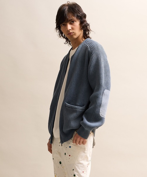 専用 MICHIGAN C/N プルオーバー VINTAGE OVERDYE ACID WASHED ZIP CARDIGAN / ヴィンテージ