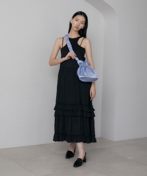 セール】【somlu.】2wayギャザーショルダー巾着バッグ