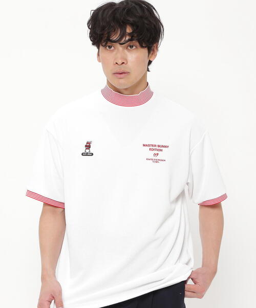 新品マスターバニー シャツ ホワイト モックネック Tシャツ ゴルフ
