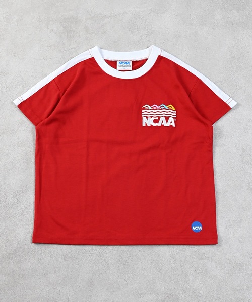 NCAA（エヌシーエーエー）の「【NCAA】別注ライン刺繍Tee/KIDS(80～120cm)（Tシャツ/カットソー・キッズ・ブルー/ブラック/レッド・110/100/90/80/120）」の5枚目の写真