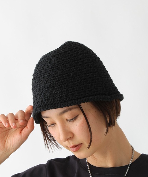 LEPSIM（レプシィム）の「バケットビーニー　321509（ニットキャップ/ビーニー・レディース・アイボリー/ブラック・ONE SIZE）」の18枚目の写真