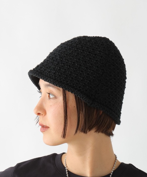 LEPSIM（レプシィム）の「バケットビーニー　321509（ニットキャップ/ビーニー・レディース・アイボリー/ブラック・ONE SIZE）」の17枚目の写真