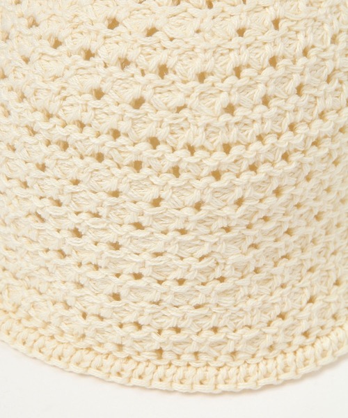 LEPSIM（レプシィム）の「バケットビーニー　321509（ニットキャップ/ビーニー・レディース・アイボリー/ブラック・ONE SIZE）」の4枚目の写真