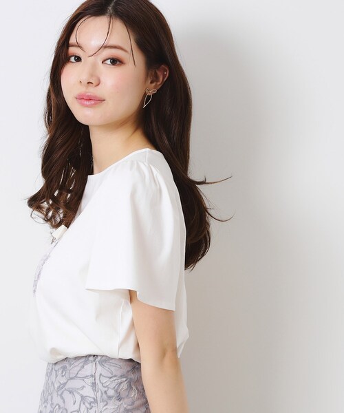 couture brooch(クチュールブローチ)の「【接触冷感・UVカット】パフュームプリントTシャツ(Tシャツ/カットソー・レディース・サックスブルー/オフホワイト/チャコールグレー/ピンク・36/42/40/38)」の21枚目の写真