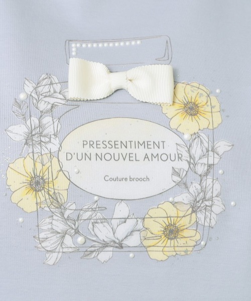 couture brooch(クチュールブローチ)の「【接触冷感・UVカット】パフュームプリントTシャツ(Tシャツ/カットソー・レディース・サックスブルー/オフホワイト/チャコールグレー/ピンク・36/42/40/38)」の6枚目の写真