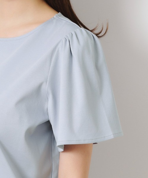 couture brooch(クチュールブローチ)の「【接触冷感・UVカット】パフュームプリントTシャツ(Tシャツ/カットソー・レディース・サックスブルー/オフホワイト/チャコールグレー/ピンク・36/42/40/38)」の11枚目の写真