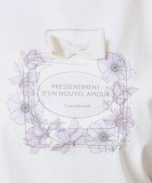 couture brooch(クチュールブローチ)の「【接触冷感・UVカット】パフュームプリントTシャツ(Tシャツ/カットソー・レディース・サックスブルー/オフホワイト/チャコールグレー/ピンク・36/42/40/38)」の16枚目の写真