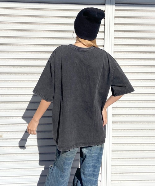 non-hedge(ノンヘッジ)の「転写プリントブリーチTシャツ(Tシャツ/カットソー・レディース・グレー/ブラック・FREE)」の11枚目の写真