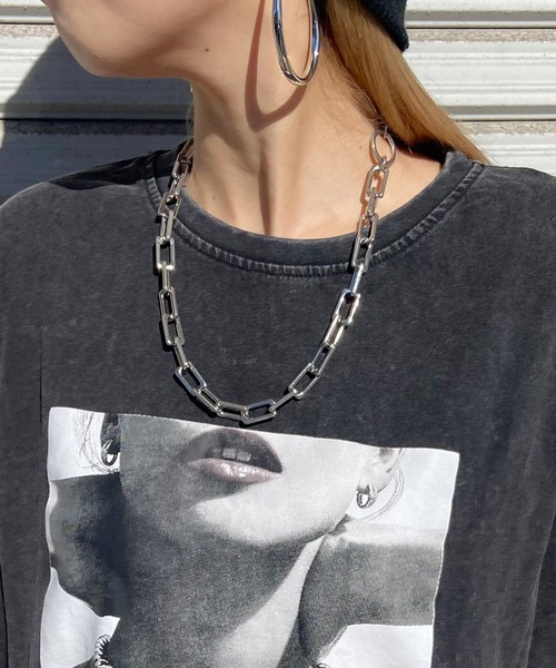 non-hedge(ノンヘッジ)の「転写プリントブリーチTシャツ(Tシャツ/カットソー・レディース・グレー/ブラック・FREE)」の15枚目の写真