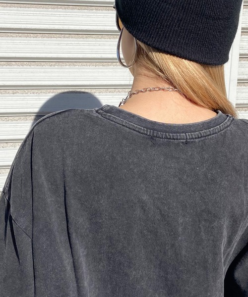 non-hedge(ノンヘッジ)の「転写プリントブリーチTシャツ(Tシャツ/カットソー・レディース・グレー/ブラック・FREE)」の16枚目の写真