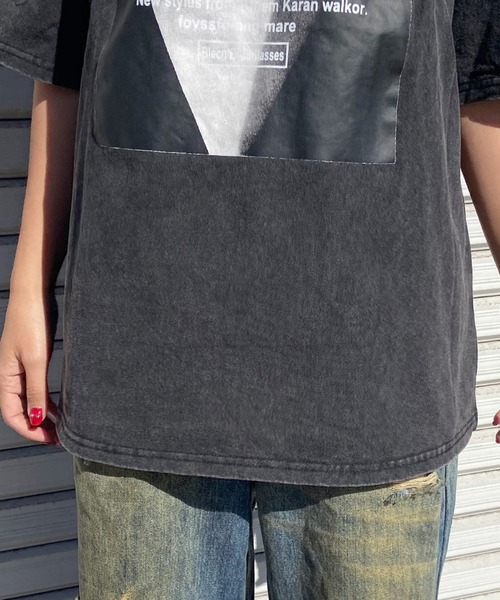 non-hedge(ノンヘッジ)の「転写プリントブリーチTシャツ(Tシャツ/カットソー・レディース・グレー/ブラック・FREE)」の18枚目の写真