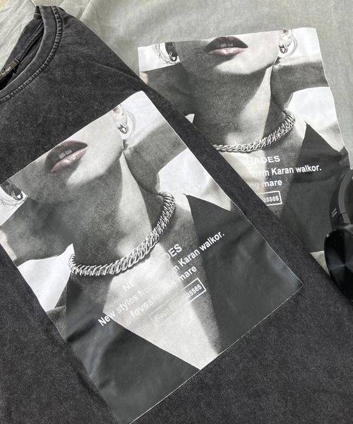 non-hedge(ノンヘッジ)の「転写プリントブリーチTシャツ(Tシャツ/カットソー・レディース・グレー/ブラック・FREE)」の20枚目の写真
