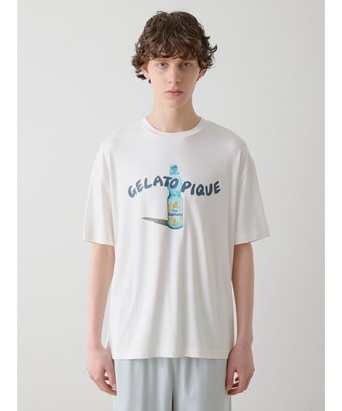 【代引可】 HOMME】【接触冷感】レーヨン夏祭りプリントTシャツ&トハーフ ルームウェア・パジャマ