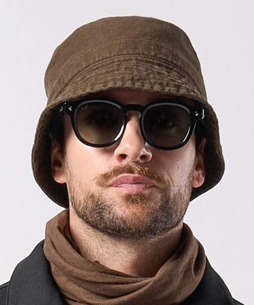 wjk(ダヴルジェイケイ)の「mko12773-vintage bucket hat バケットハット(ハット・メンズ・ブラック/チャコール/ダークカーキ・FREE)」の1枚目の写真
