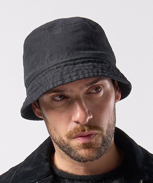 wjk(ダヴルジェイケイ)の「mko12773-vintage bucket hat バケットハット(ハット・メンズ・ブラック/チャコール/ダークカーキ・FREE)」の2枚目の写真