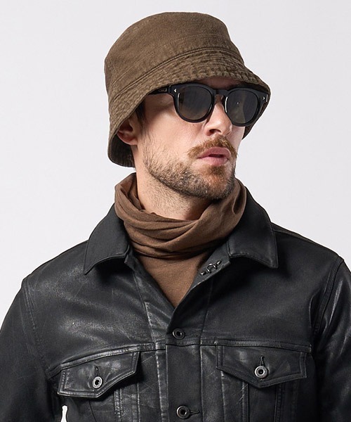 wjk(ダヴルジェイケイ)の「mko12773-vintage bucket hat バケットハット(ハット・メンズ・ブラック/チャコール/ダークカーキ・FREE)」の22枚目の写真