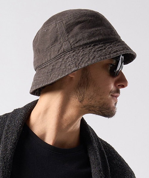 wjk(ダヴルジェイケイ)の「mko12773-vintage bucket hat バケットハット(ハット・メンズ・ブラック/チャコール/ダークカーキ・FREE)」の20枚目の写真