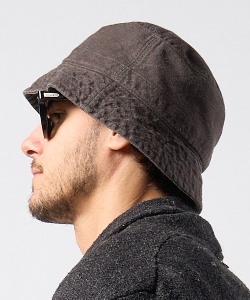 wjk(ダヴルジェイケイ)の「mko12773-vintage bucket hat バケットハット(ハット・メンズ・ブラック/チャコール/ダークカーキ・FREE)」の19枚目の写真