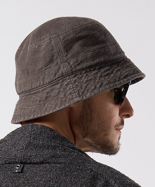 wjk(ダヴルジェイケイ)の「mko12773-vintage bucket hat バケットハット(ハット・メンズ・ブラック/チャコール/ダークカーキ・FREE)」の18枚目の写真