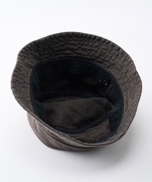 wjk(ダヴルジェイケイ)の「mko12773-vintage bucket hat バケットハット(ハット・メンズ・ブラック/チャコール/ダークカーキ・FREE)」の5枚目の写真