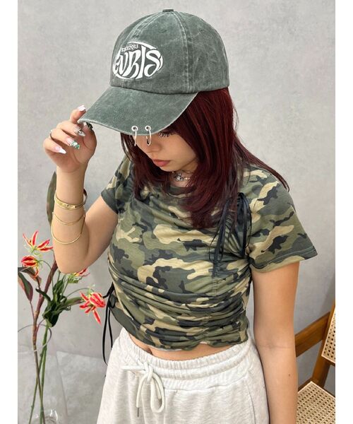EVRIS（エヴリス）の「カモフラリボンショートTシャツ（Tシャツ/カットソー・レディース・ベージュ/カーキ・FREE）」の13枚目の写真