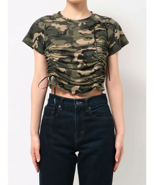 EVRIS（エヴリス）の「カモフラリボンショートTシャツ（Tシャツ/カットソー・レディース・ベージュ/カーキ・FREE）」の19枚目の写真