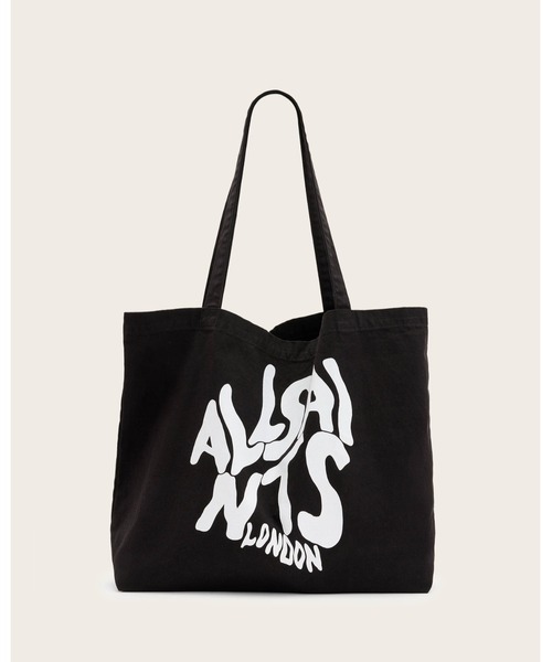 ブラック 編み トートバッグ ロゴマーク ワンポイント リゾート 軽い ORLANDO LOGO PRINTED TOTE BAG | ORLANDO ロゴ プリント トート