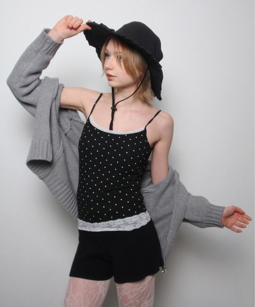 IMARI(イマリ)の「【 IMARI / イマリ 】 ドット レース キャミソール ( カップ付き ) #(キャミソール・レディース・ホワイト/ブラック・FREE)」の14枚目の写真