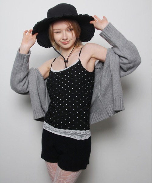 IMARI(イマリ)の「【 IMARI / イマリ 】 ドット レース キャミソール ( カップ付き ) #(キャミソール・レディース・ホワイト/ブラック・FREE)」の15枚目の写真