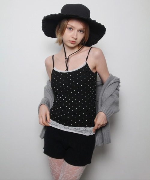 IMARI(イマリ)の「【 IMARI / イマリ 】 ドット レース キャミソール ( カップ付き ) #(キャミソール・レディース・ホワイト/ブラック・FREE)」の18枚目の写真