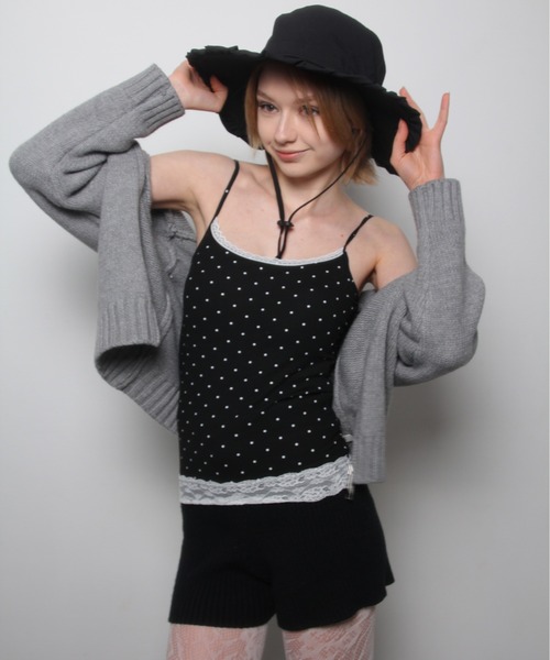 IMARI(イマリ)の「【 IMARI / イマリ 】 ドット レース キャミソール ( カップ付き ) #(キャミソール・レディース・ホワイト/ブラック・FREE)」の13枚目の写真
