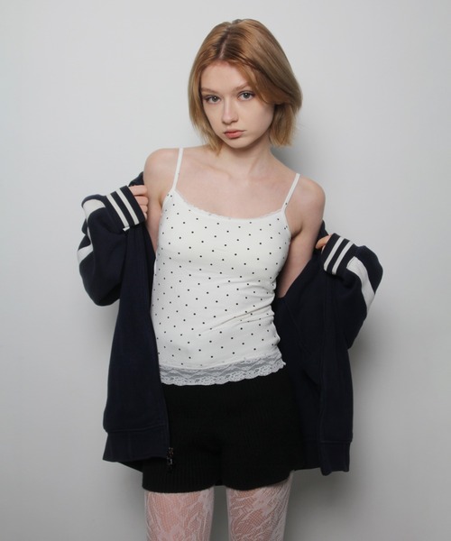 IMARI(イマリ)の「【 IMARI / イマリ 】 ドット レース キャミソール ( カップ付き ) #(キャミソール・レディース・ホワイト/ブラック・FREE)」の6枚目の写真