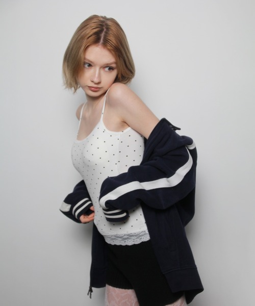 IMARI(イマリ)の「【 IMARI / イマリ 】 ドット レース キャミソール ( カップ付き ) #(キャミソール・レディース・ホワイト/ブラック・FREE)」の8枚目の写真