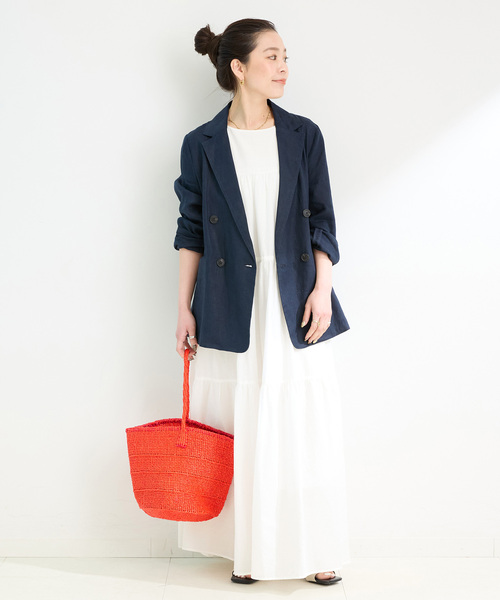 B.C STOCK（ベーセーストック）の「手洗い可 / ティアードスリーブレスワンピース（ワンピース・レディース・ホワイト/グリーン/レッド/ブラック・FREE）」の19枚目の写真