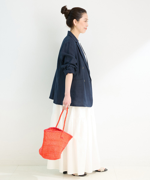 B.C STOCK（ベーセーストック）の「手洗い可 / ティアードスリーブレスワンピース（ワンピース・レディース・ホワイト/グリーン/レッド/ブラック・FREE）」の20枚目の写真