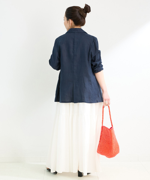 B.C STOCK（ベーセーストック）の「手洗い可 / ティアードスリーブレスワンピース（ワンピース・レディース・ホワイト/グリーン/レッド/ブラック・FREE）」の21枚目の写真