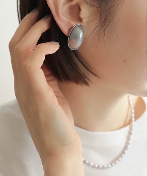 グレーマベパールイヤリング | NOMBRE IMPAIR